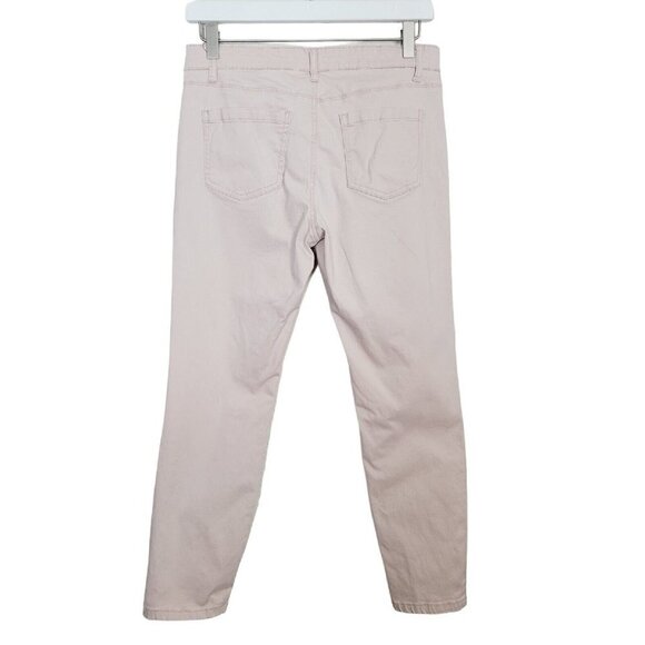 Buffalo David Bitton Sz 6 Daily Mid-Rise Stretch Skinny Ankle Grazer Jeans Nude - Picture 2 of 12